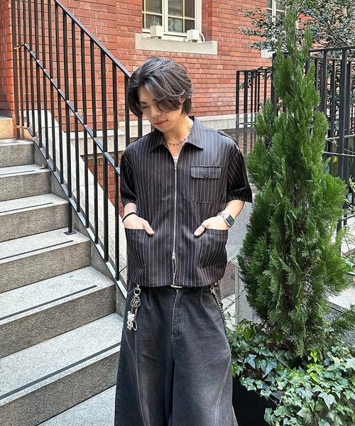 MandO(エムオー)(エムオー)の「ダブルジップミリタリーストライプシャツ(シャツ/ブラウス・メンズ・ホワイト系その他/カーキ/ブラック系その他・MEDIUM/LARGE)」の19枚目の写真