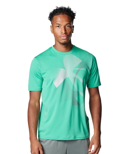 UNDER ARMOUR（アンダーアーマー）の「アンダーアーマー  UAテック エクストララージロゴ ショートスリーブ Tシャツ（Tシャツ/カットソー・メンズ・ブラック/エメラルド/ホワイト・S/L/LL/3L）」の3枚目の写真