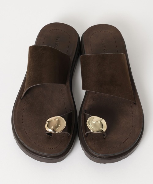 LEPSIM（レプシィム）の「メタルスライドサンダル　638914（サンダル・レディース・ダークブラウン/ブラック・LARGE/MEDIUM）」の3枚目の写真