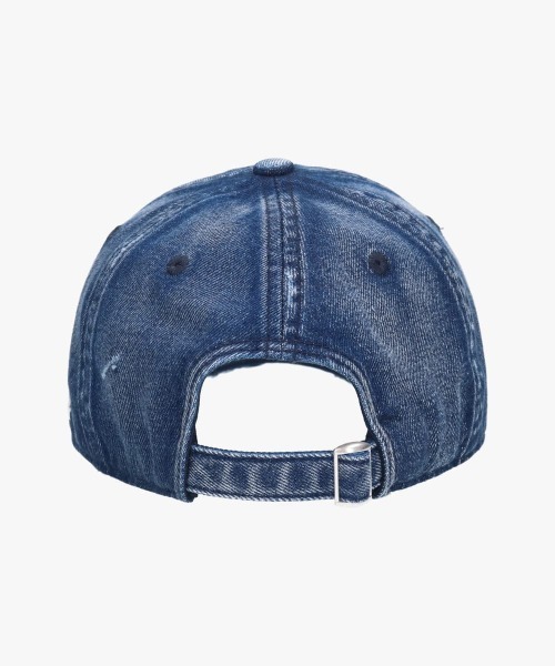 OVERRIDE（オーバーライド）の「Michigan ACID WASHED CAP / カレッジ（キャップ・レディース・ネイビー・57~59cm）」の4枚目の写真