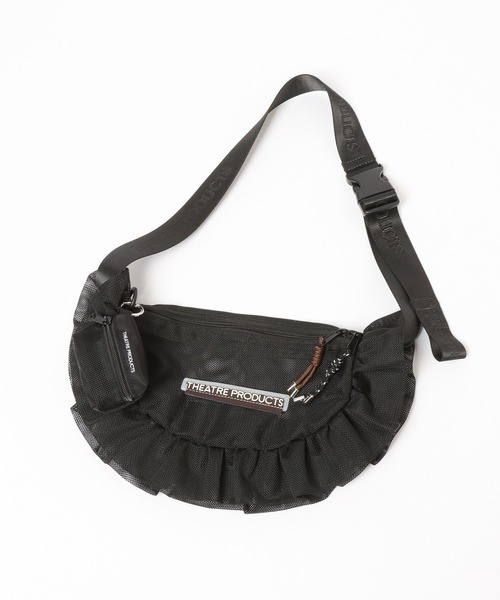 THEATRE PRODUCTS（シアタープロダクツ）の「【THEATRE PRODUCTS】別注メッシュフリルラウンドショルダー（ショルダーバッグ・レディース・オフホワイト/ブラック・FREE）」の6枚目の写真