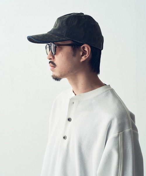 KIJIMA TAKAYUKI（キジマ　タカユキ）の「【KIJIMA TAKAYUKI】flocky printed denim 6panel cap（キャップ・メンズ・ブラック/オリーブ・FREE）」の19枚目の写真