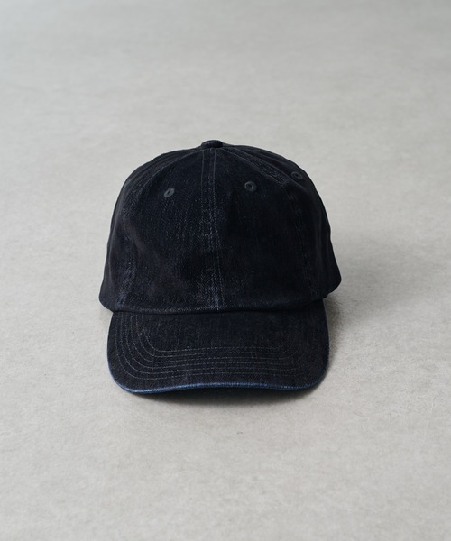 KIJIMA TAKAYUKI（キジマ　タカユキ）の「【KIJIMA TAKAYUKI】flocky printed denim 6panel cap（キャップ・メンズ・ブラック/オリーブ・FREE）」の3枚目の写真