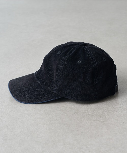 KIJIMA TAKAYUKI（キジマ　タカユキ）の「【KIJIMA TAKAYUKI】flocky printed denim 6panel cap（キャップ・メンズ・ブラック/オリーブ・FREE）」の4枚目の写真