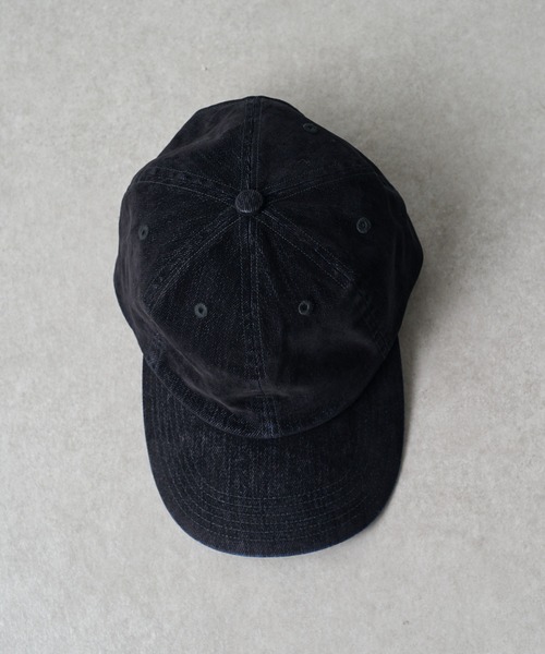 KIJIMA TAKAYUKI（キジマ　タカユキ）の「【KIJIMA TAKAYUKI】flocky printed denim 6panel cap（キャップ・メンズ・ブラック/オリーブ・FREE）」の6枚目の写真