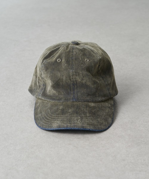 KIJIMA TAKAYUKI（キジマ　タカユキ）の「【KIJIMA TAKAYUKI】flocky printed denim 6panel cap（キャップ・メンズ・ブラック/オリーブ・FREE）」の9枚目の写真