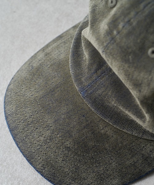 KIJIMA TAKAYUKI（キジマ　タカユキ）の「【KIJIMA TAKAYUKI】flocky printed denim 6panel cap（キャップ・メンズ・ブラック/オリーブ・FREE）」の12枚目の写真