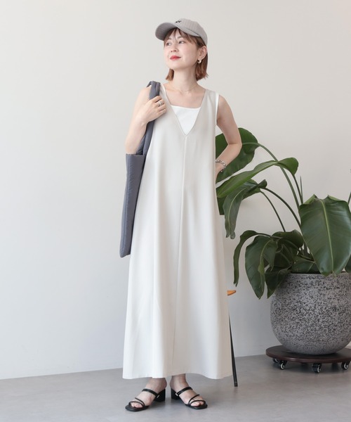 AMERICAN HOLIC(アメリカンホリック)の「【前後2WAY】ZIPジャンスカ(ジャンパースカート・レディース・グレイッシュベージュ/ブラック/チャコールグレー・L/M)」の4枚目の写真