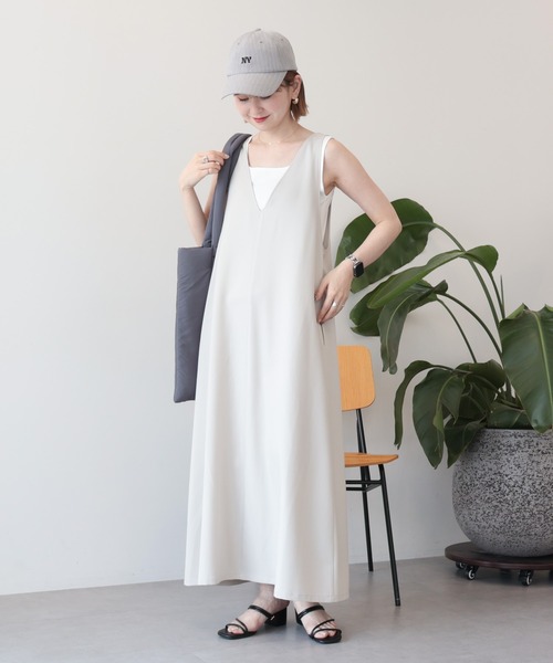 AMERICAN HOLIC(アメリカンホリック)の「【前後2WAY】ZIPジャンスカ(ジャンパースカート・レディース・グレイッシュベージュ/ブラック/チャコールグレー・L/M)」の5枚目の写真