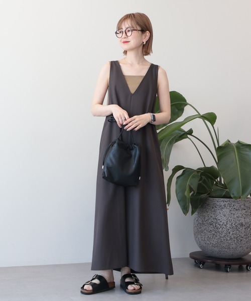 AMERICAN HOLIC(アメリカンホリック)の「【前後2WAY】ZIPジャンスカ(ジャンパースカート・レディース・グレイッシュベージュ/ブラック/チャコールグレー・L/M)」の10枚目の写真