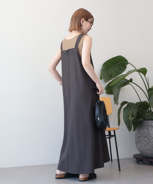 AMERICAN HOLIC(アメリカンホリック)の「【前後2WAY】ZIPジャンスカ(ジャンパースカート・レディース・グレイッシュベージュ/ブラック/チャコールグレー・L/M)」の12枚目の写真