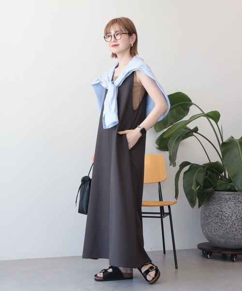 AMERICAN HOLIC(アメリカンホリック)の「【前後2WAY】ZIPジャンスカ(ジャンパースカート・レディース・グレイッシュベージュ/ブラック/チャコールグレー・L/M)」の13枚目の写真