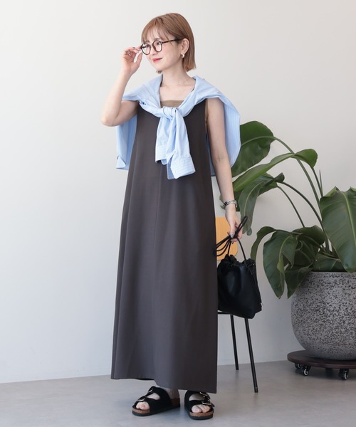 AMERICAN HOLIC(アメリカンホリック)の「【前後2WAY】ZIPジャンスカ(ジャンパースカート・レディース・グレイッシュベージュ/ブラック/チャコールグレー・L/M)」の15枚目の写真