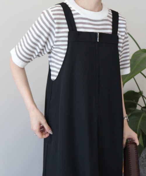 AMERICAN HOLIC(アメリカンホリック)の「【前後2WAY】ZIPジャンスカ(ジャンパースカート・レディース・グレイッシュベージュ/ブラック/チャコールグレー・L/M)」の19枚目の写真