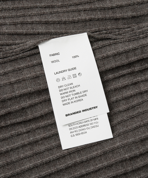 BRANDED（ブランデッド）の「GRACE MERINO WOOL POLO KNIT [MELANGE BROWN]（ニット/セーター・メンズ・その他・MEDIUM/LARGE/X-LARGE）」の6枚目の写真