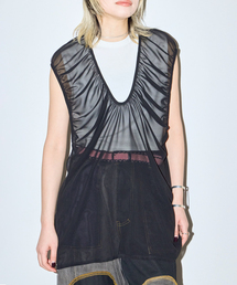 CITYSHOP | GATHERED CHIFFON TANK：ブラウス(シャツ/ブラウス)