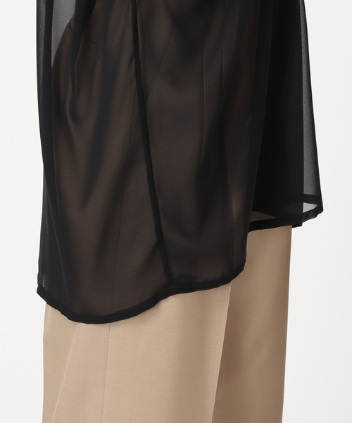 CITYSHOP（シティーショップ）の「GATHERED CHIFFON TANK：ブラウス（シャツ/ブラウス・レディース・ホワイト/ブラック・FREE）」の18枚目の写真