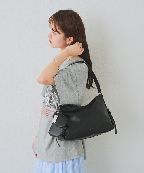 mystic(ミスティック)の「lotiビーンズミラーポーチバッグ(トートバッグ・レディース・ブラウン/ブラック・ONE SIZE)」の5枚目の写真