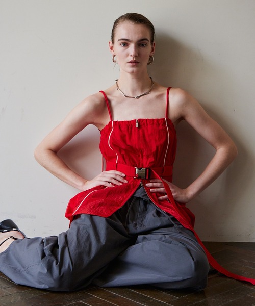 MAISON SPECIAL(メゾンスペシャル)の「【PRE-ORDER】Multiway Sporty Cami Tunic/マルチウェイスポーティキャミチュニック(シャツ/ブラウス・レディース・ホワイト/レッド/ブラック・FREE)」の22枚目の写真