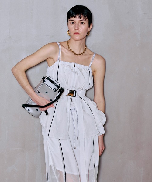 MAISON SPECIAL(メゾンスペシャル)の「【PRE-ORDER】Multiway Sporty Cami Tunic/マルチウェイスポーティキャミチュニック(シャツ/ブラウス・レディース・ホワイト/レッド/ブラック・FREE)」の11枚目の写真