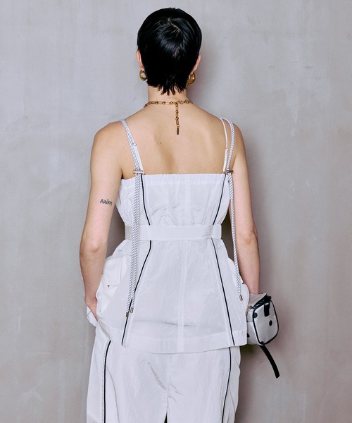 MAISON SPECIAL(メゾンスペシャル)の「【PRE-ORDER】Multiway Sporty Cami Tunic/マルチウェイスポーティキャミチュニック(シャツ/ブラウス・レディース・ホワイト/レッド/ブラック・FREE)」の13枚目の写真