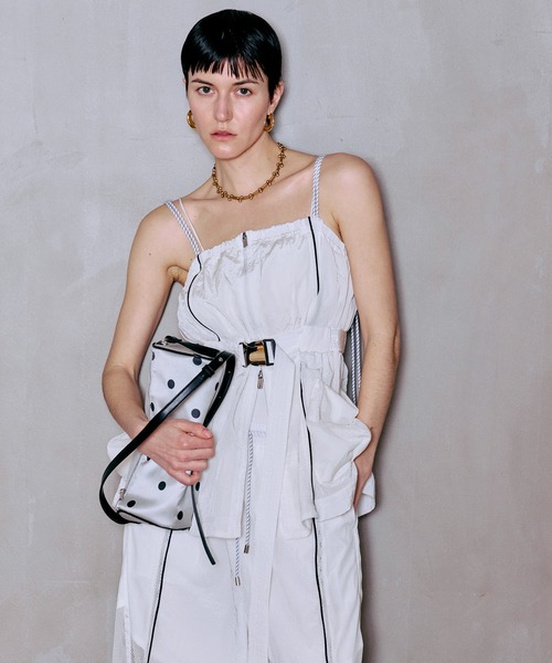 MAISON SPECIAL(メゾンスペシャル)の「【PRE-ORDER】Multiway Sporty Cami Tunic/マルチウェイスポーティキャミチュニック(シャツ/ブラウス・レディース・ホワイト/レッド/ブラック・FREE)」の14枚目の写真