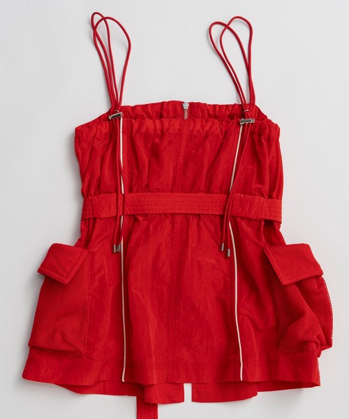 MAISON SPECIAL(メゾンスペシャル)の「【PRE-ORDER】Multiway Sporty Cami Tunic/マルチウェイスポーティキャミチュニック(シャツ/ブラウス・レディース・ホワイト/レッド/ブラック・FREE)」の7枚目の写真