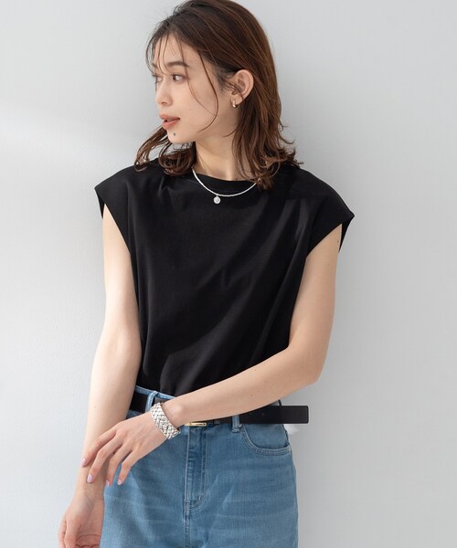 UNTITLED(アンタイトル)の「【TRADITIONAL WEATHERWEAR】ノースリカットソー(Tシャツ/カットソー・レディース・ホワイト/ブラック・02)」の1枚目の写真