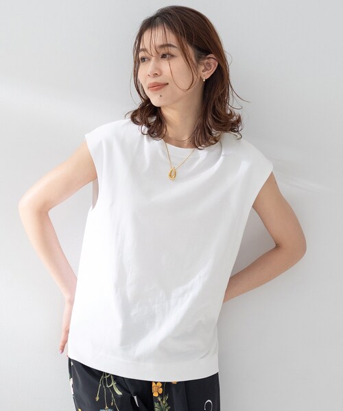 UNTITLED(アンタイトル)の「【TRADITIONAL WEATHERWEAR】ノースリカットソー(Tシャツ/カットソー・レディース・ホワイト/ブラック・02)」の4枚目の写真
