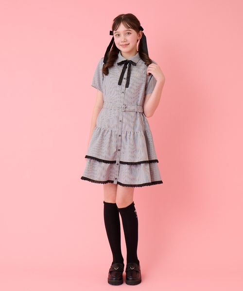 mezzo piano Junior（メゾピアノジュニア）の「リボン＆ロゴハイソックス（ソックス/靴下・キッズ・オフホワイト/ブラック/シルバーグレー・S(22-25cm)）」の14枚目の写真