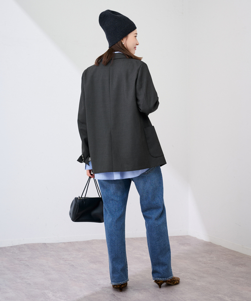 FRAMeWORK（フレームワーク）の「≪追加≫TWRカルゼDBジャケット 3（テーラードジャケット・レディース・ネイビー/チャコールグレー・38/36）」の5枚目の写真