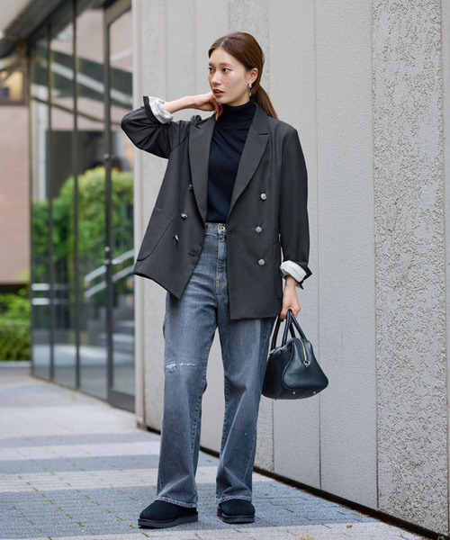 FRAMeWORK（フレームワーク）の「≪追加≫TWRカルゼDBジャケット 3（テーラードジャケット・レディース・ネイビー/チャコールグレー・38/36）」の10枚目の写真