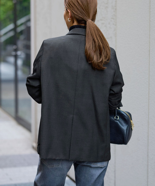 FRAMeWORK（フレームワーク）の「≪追加≫TWRカルゼDBジャケット 3（テーラードジャケット・レディース・ネイビー/チャコールグレー・38/36）」の13枚目の写真