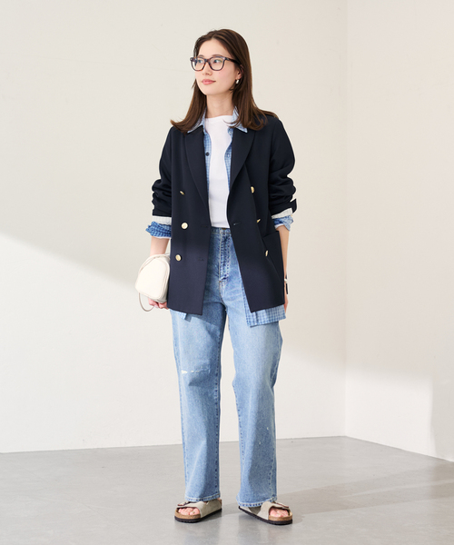 FRAMeWORK（フレームワーク）の「≪追加≫TWRカルゼDBジャケット 3（テーラードジャケット・レディース・ネイビー/チャコールグレー・38/36）」の16枚目の写真