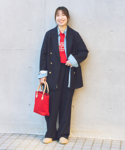 FRAMeWORK（フレームワーク）の「≪追加≫TWRカルゼDBジャケット 3（テーラードジャケット・レディース・ネイビー/チャコールグレー・38/36）」の19枚目の写真