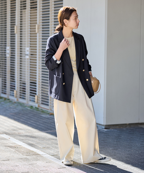 FRAMeWORK（フレームワーク）の「≪追加≫TWRカルゼDBジャケット 3（テーラードジャケット・レディース・ネイビー/チャコールグレー・38/36）」の21枚目の写真