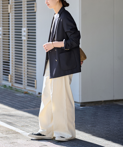 FRAMeWORK（フレームワーク）の「≪追加≫TWRカルゼDBジャケット 3（テーラードジャケット・レディース・ネイビー/チャコールグレー・38/36）」の22枚目の写真