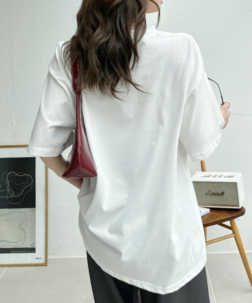 Ada.（エイダ）の「レタリングデザイン 半袖プリントＴシャツ（Tシャツ/カットソー・レディース・ピンク/ホワイト/グレー/ブラック・FREE）」の17枚目の写真