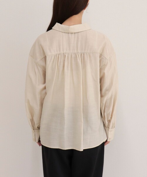 fredy emue(フレディエミュ)の「リネン混シアースラブブラウス(シャツ/ブラウス・レディース・ベージュ/ブラウン・38)」の11枚目の写真