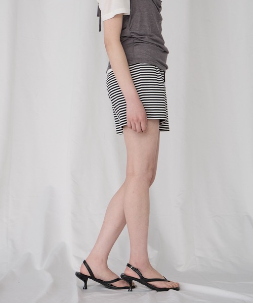Unblend(アンブレンド)の「【Unblend】ボーダーカット イージーショートパンツ(その他パンツ・レディース・杢グレー/ブラウン系/ブラック系/チャコール・FREE)」の17枚目の写真