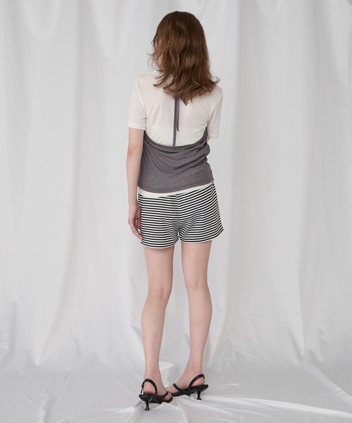 Unblend(アンブレンド)の「【Unblend】ボーダーカット イージーショートパンツ(その他パンツ・レディース・杢グレー/ブラウン系/ブラック系/チャコール・FREE)」の22枚目の写真