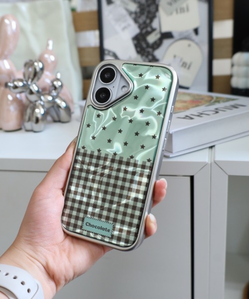 Vini(ヴィニ)の「3Dミントグリーンスターギンガムチェック iPhone17 /17Pro/13/14/15/16 携帯ケース スマホ ケース(スマホケース/カバー・レディース・グリーン・iPhone 13/iPhone 14/iPhone 15/iPhone 16/iPhone 17/iPhone 14 Pro/iPhone 17 Pro/iPhone 16 Pro/iPhone 15 Pro)」の7枚目の写真