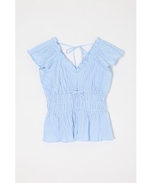 MOUSSY | WRINKLE RUFFLE SLEEVE ブラウス(シャツ/ブラウス)