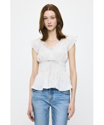 セール】【26年SS新作】BUTTON UP SHIRRING シャツ（シャツ/ブラウス