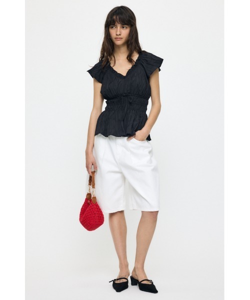 MOUSSY(マウジー)の「WRINKLE RUFFLE SLEEVE ブラウス(シャツ/ブラウス・レディース・ブラック/オフホワイト/ブルー系その他/ピンク系その他・FREE)」の12枚目の写真