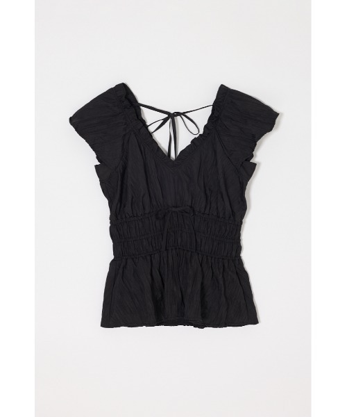 MOUSSY(マウジー)の「WRINKLE RUFFLE SLEEVE ブラウス(シャツ/ブラウス・レディース・ブラック/オフホワイト/ブルー系その他/ピンク系その他・FREE)」の10枚目の写真