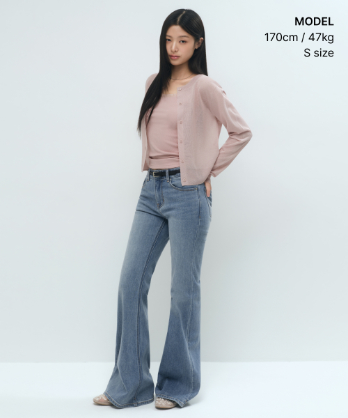 MUSINSA STANDARD WOMAN（ムシンサスタンダードウーマン）の「ウィメンズシアラウンドネックカーディガン[インディアンピンク]（カーディガン/ボレロ・レディース・その他・SMALL/MEDIUM/LARGE/X-SMALL）」の6枚目の写真