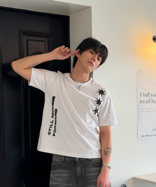 AMOU（アモウ）の「Motion Half T-Shirts White（Tシャツ/カットソー・メンズ・その他・1/2/3）」の2枚目の写真