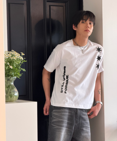 AMOU（アモウ）の「Motion Half T-Shirts White（Tシャツ/カットソー・メンズ・その他・1/2/3）」の6枚目の写真