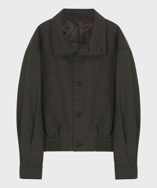 NOIRER(ノイア)の「ウールクラシックハイネックブルゾン(ブラウン)(ブルゾン・メンズ・その他・48/50/52)」の9枚目の写真